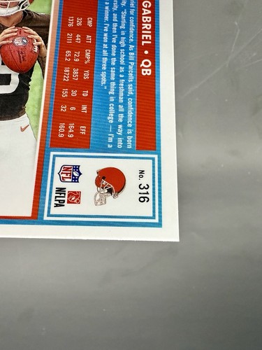 Panini Donruss 2025 - Clasificado Novato Dillon Gabriel #316 Vista previa óptica Pandora roja - Imagen 10 de 10