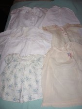 5 Antique Doll Dresses  1 Full Slip-Reduced