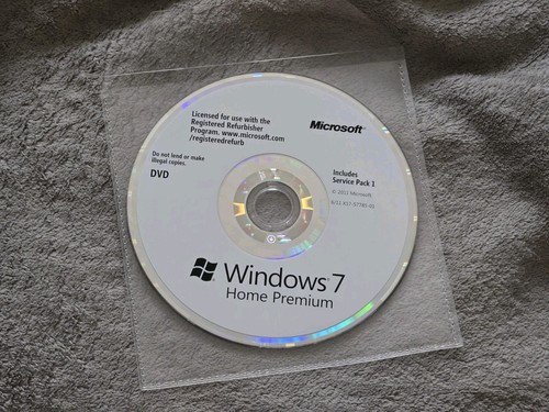 DVD SP1 Windows 7 Home Premium - *sans clé de produit* - 6/11 x17-57785-01 - Neuf