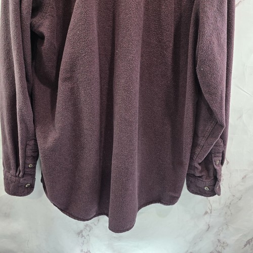 CE Schmidt Shirt Mens XL T Burgundy Button Flannel Heavyweight Shacket Chamois  - Picture 6 of 10