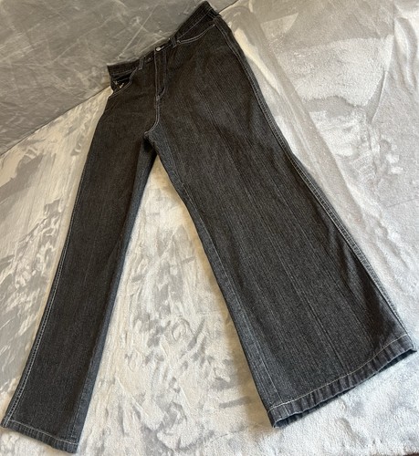 Vintage Roca Wear Jeans Herren 36/32 Y2k Blk Gelb Wide Leg Baggy Hip Hop Skater - Bild 4 von 11