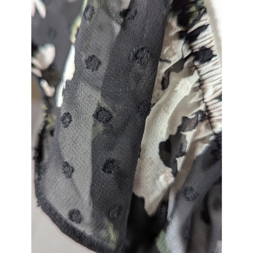 Vestido Rewind XL Busto 35-37" Cintura sin estirar 29" Negro+Blanco Floral Usado en Excelente Condición - Imagen 8 de 8