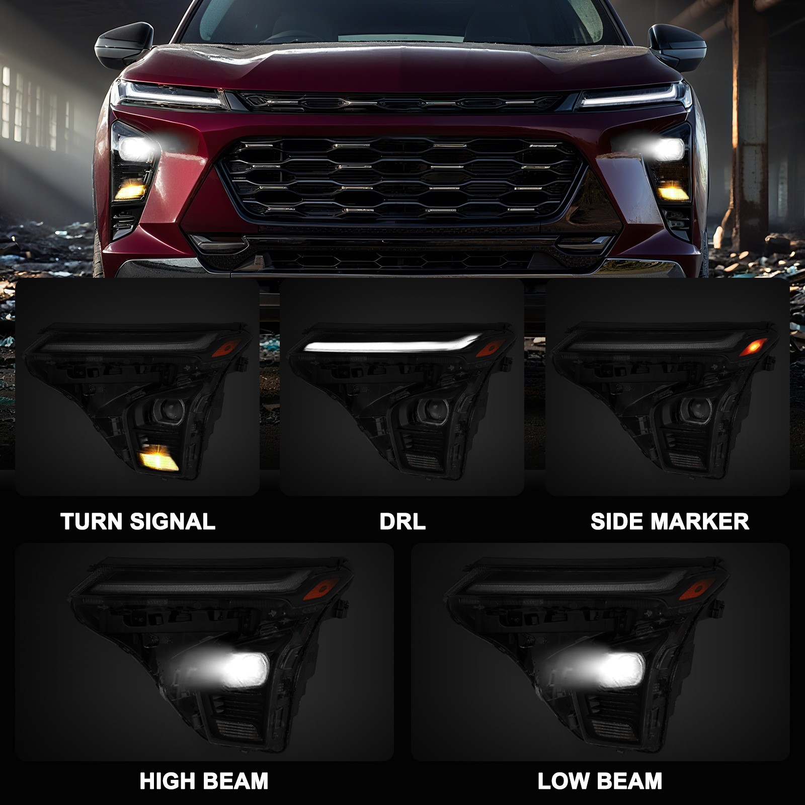 For 2024-2025 Chevy Trax LT/2RS/Active Left Side FULL LED Projector Headlight