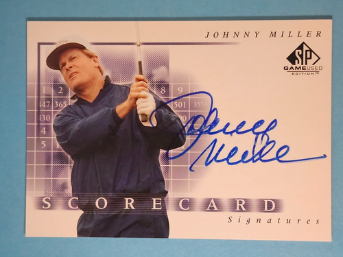 2002 Upper Deck SP Game Used Scorecard Signatures AUTO Johnny Miller #SS-JM ⛳ - Picture 1 of 2