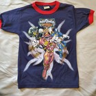 VINTAGE Y2K Kids POWER RANGERS SABAN Wild Force Glitter Graphic T Shirt Boys 6