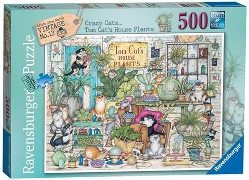 Ravensburger Crazy Cats Tom Cat'S House Plants 500P Style Name:Cartoon - Picture 10 of 12
