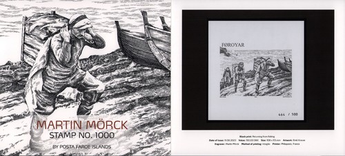 Färöer Insel 2023 Martin Mörck M. Morck Briefmarke Nr. 1000 Ordner MNH +... - Picture 5 of 8