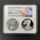 2020 American Silver Eagle 2 Coin Celebration Set - NGC MS70/PF70 ULTRA CAMEO