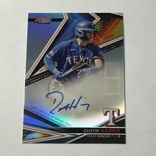 2022 Bowmans Best Dustin Harris Refractor Auto B22-DH Texas Rangers