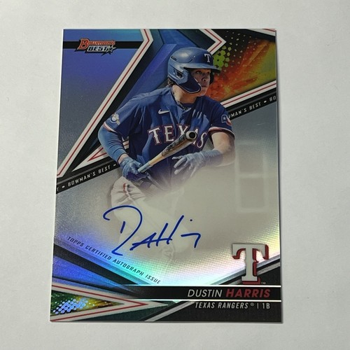 2022 Bowmans Best Dustin Harris Refractor Auto B22-DH Texas Rangers - Bild 1 von 8