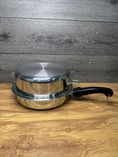 Saladmaster Skillet 11" Versa TP304-316 Surgical Steel Roaster Pan Dome Lid 
