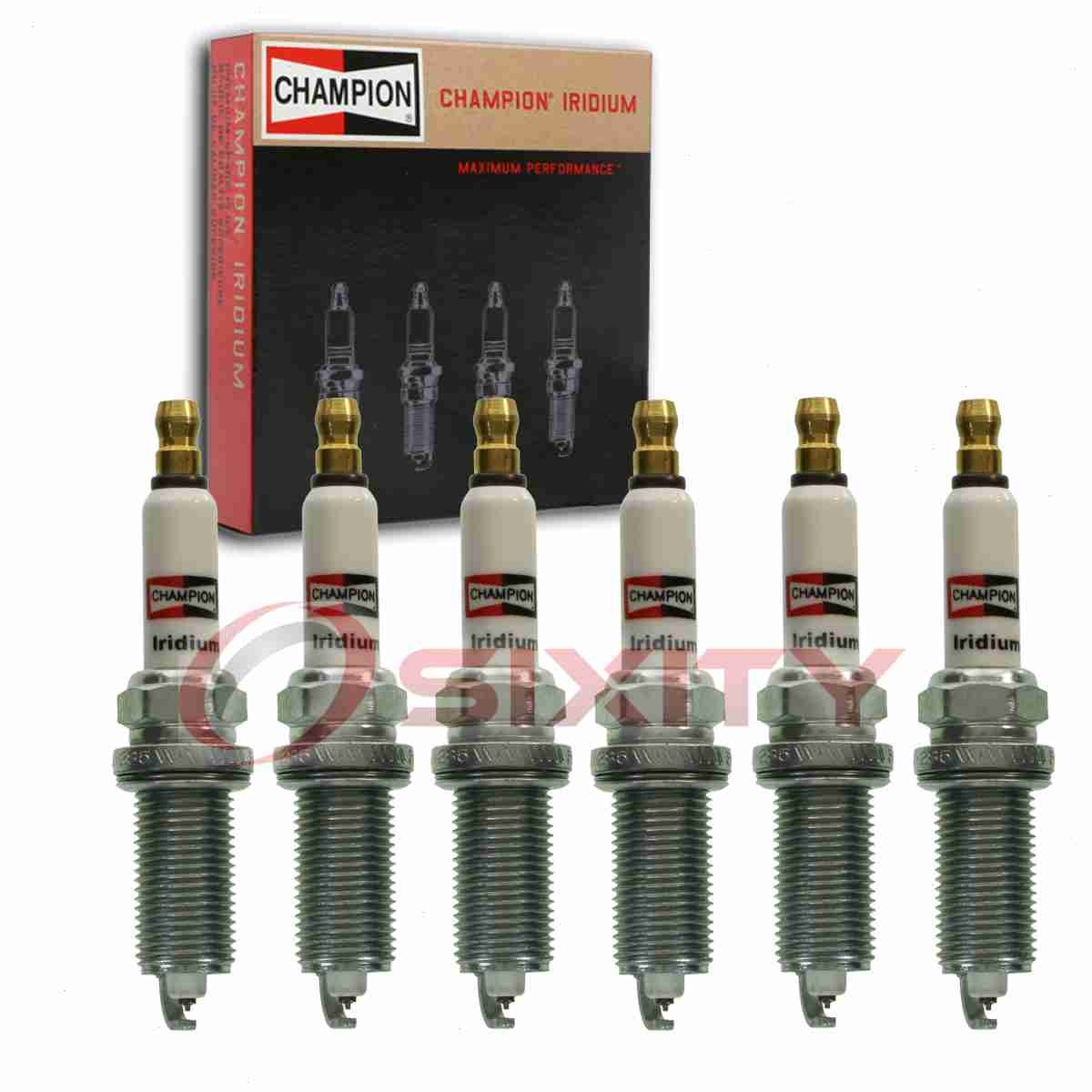 6 pc Champion Iridium Spark Plugs for 2019-2020 Toyota Avalon 3.5L V6 pz