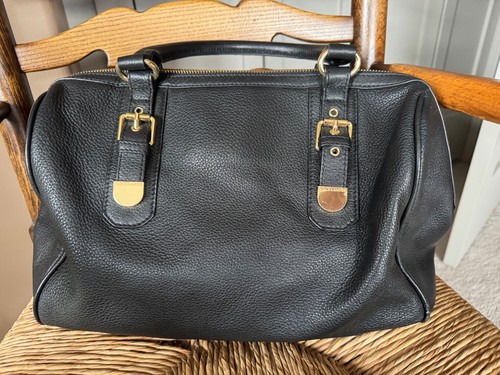 Vince Camuto schwarze Leder Reisetasche Handtasche-goldfarbene Hardware. - Bild 2 von 9