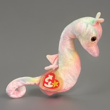 Retired Ty Beanie Babies Pastel Seahorse Plush Retired Original Multicolor
