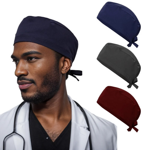 Sombrero Médico Cabello Largo Cordlock Enfermería Gorras Exfoliantes para Mujeres y Hombres Algodón Suave - Imagen 23 de 27