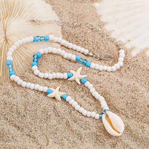 Colorful Shell Pendant Necklace Exquisite Beaded Necklace Female Jewelry - Picture 12 of 17