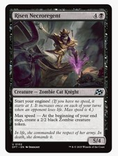 Risen Necroregent | MTG Custom Aetherdrift | Zombie Cat Knight Tribal | NM