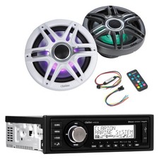 Clarion M508 Marine Single Din with CMSP-771RGB-SWG 7.7-inch Premium Marine C...