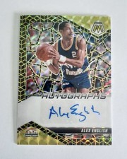 2024-25 Panini Mosaic Autographs Alex English Spectris Gold /10!