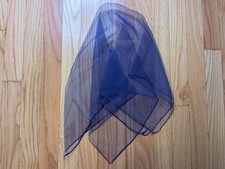 vintage 70s purple nylon head neck scarf sheer retro 25" x 24.5" square mod gogo
