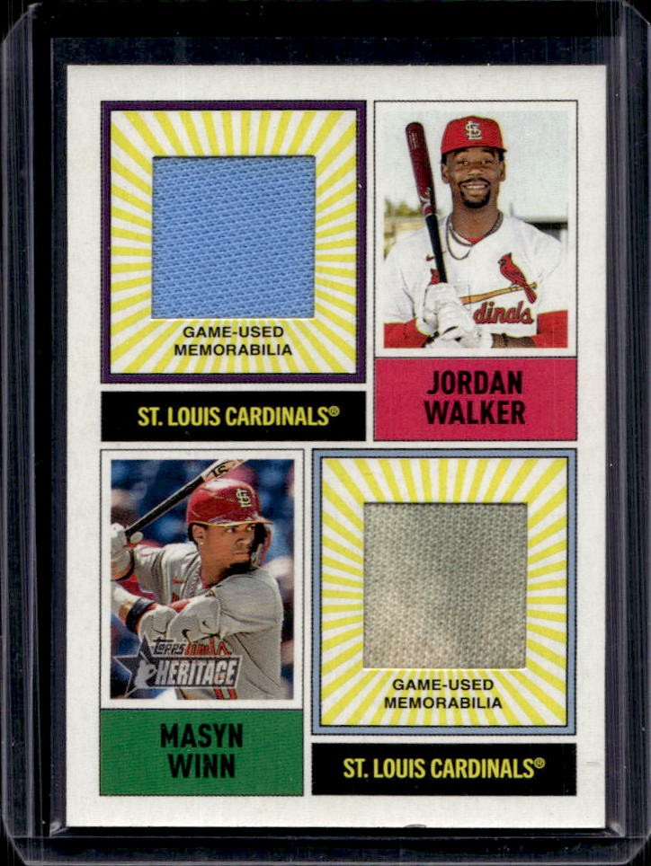 2025 Topps Heritage Masyn Winn Jordan Walker MLB Collection Jersey #DPMCR-WW