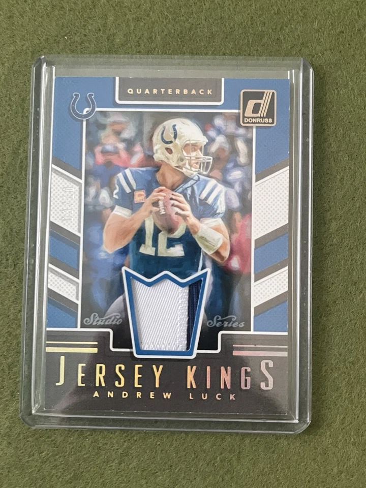 Camiseta deportiva 2017 Panini Donruss - Andrew Luck Kings Studio/10 patch player usada Foto 3 de 4