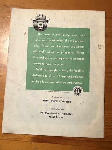 Vintage Smokey Bears Geschichte des Waldes 1971 Forest Service Coloring Info Booklet - Bild 6 von 6