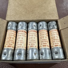 Lot of 10 Fuses NEW Gould Shawmut OT 1 One Time 1A 250VAC Fuse Class K-5