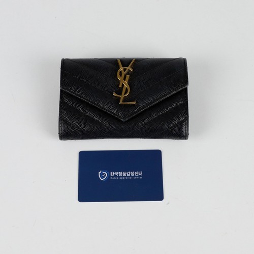 Portefeuille enveloppe pour cartes outlet Monogram Saint Laurent 414404