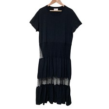 RED VALENTINO Dot Tulle Docking Dress, Size M, Black Women USED