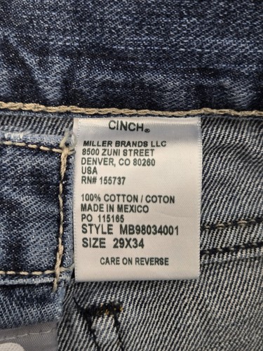 Cinch Herren Jeans Silver Label Dunkelblau 29x32 MB98034001 Westen Cowboy Rodeo - Bild 9 von 12