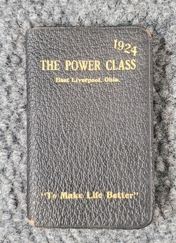 Vintage 1920er 1924 Taschenkalender einige Schrift innen schwarz Power Class E Liverpool - Bild 1 von 6
