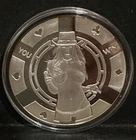 Heads You Win, Tails You Lose Poker Chip 1 oz .999 Fine Silver Adult Art Round