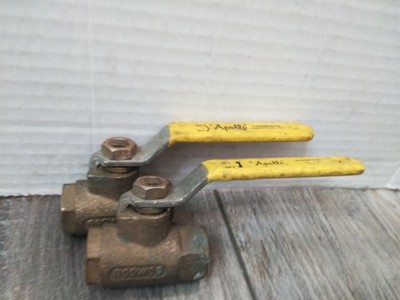 NEW APOLLO C11  3/9'' NPT THREADED BRONZE BALL VALVE 600 WOG (2PK BUNDLE) READ
