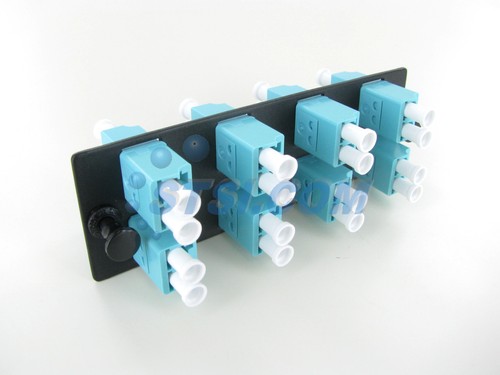 Panduit FAP8WAQDLCZ Fiber Panel w/8 LC 10Gig Duplex Adapters Aqua OM3/OM4 ~STSI - Afbeelding 4 van 4
