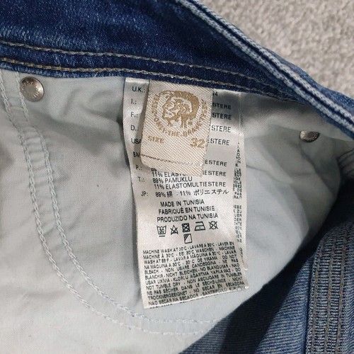 Diesel THANAZ Mens Jeans Stretch Slim Skinny Blue Wash ORQS8 W32 L32 - Picture 8 of 18