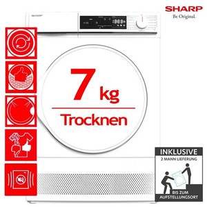 Sharp - KD-NCA7S7PW91-DE - Kondens-Trockner - 7 Kg