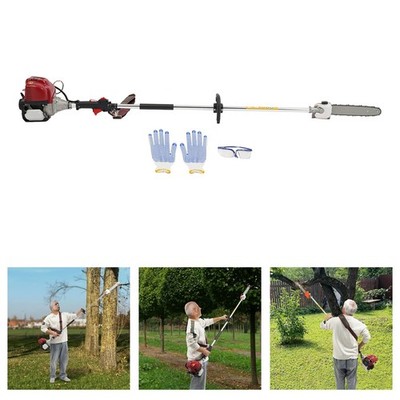 4-Stroke Pole Tree Saw 1.2KW Gas Chainsaw Kit 640g/kw.h High-Reach Tree Pruner