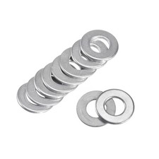 10mm x 5mm x 0.8mm Carbon Steel Flat Washer for Screw Bolt 200Pcs