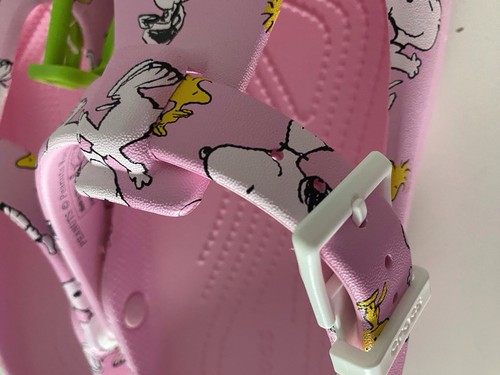 Zueco Crocs Peanuts Snoopy Woodstock Mary Jane Rosa 211130-90H Mujer’s Talla 9 NUEVO - Imagen 9 de 14