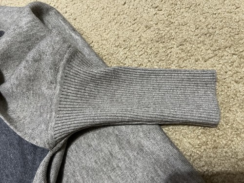 SERAPHINE Fringe Shawl Wrap Two-tone Poncho Cardigan Sweater - Picture 7 of 16