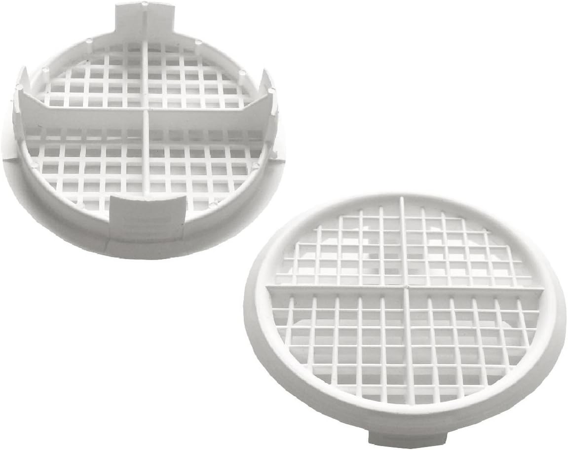 25 x White Plastic 70mm Round Soffit Air Vents/Upvc Push Fit Eaves Disc Fascia