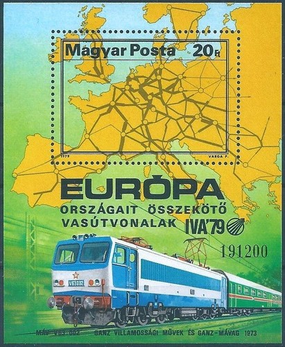 10537 Hungary Geography Map Europe Transport Train Electricity 4xS/S MNH Lot#618 - Picture 4 of 5