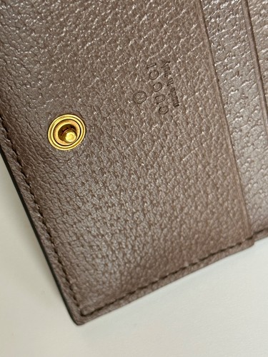 Gucci Monogram Jumbo GG Camel Dollar Calfskin Card Wallet Italy 658244 NIB - Picture 10 of 14
