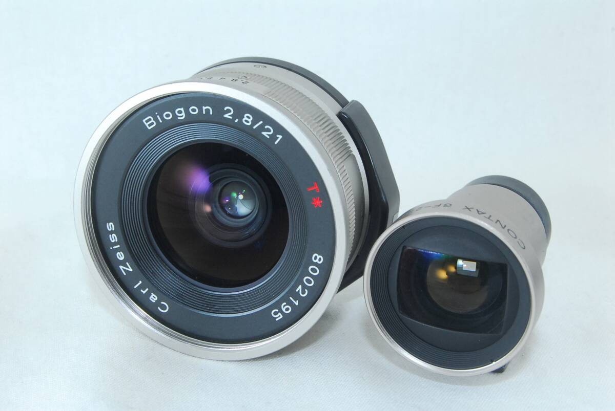 コンタックス Carl Zeiss Biogon 21mm F2.8+GF-21 Contax G Carl Zeiss Biogon 21Mm F2.8 Gf-21Mm With Viewfinder