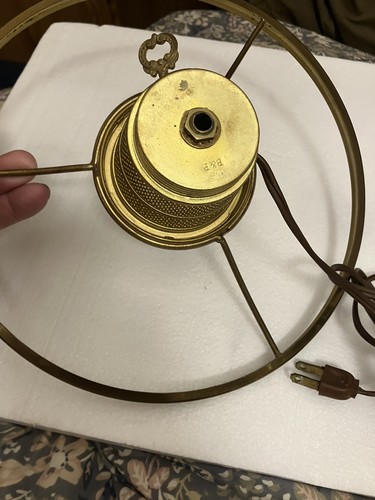 B & P Messing elektrische Brenner 10" Schirm Ring Aladdin Marke Stil Lampen 2" Monteur - Bild 4 von 8