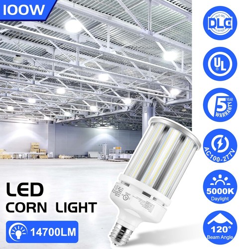 LED Corn Bulb 5000K Daylight E39 Mogul Base 100W Factory Barn Lights AC100-277V - Picture 3 of 12