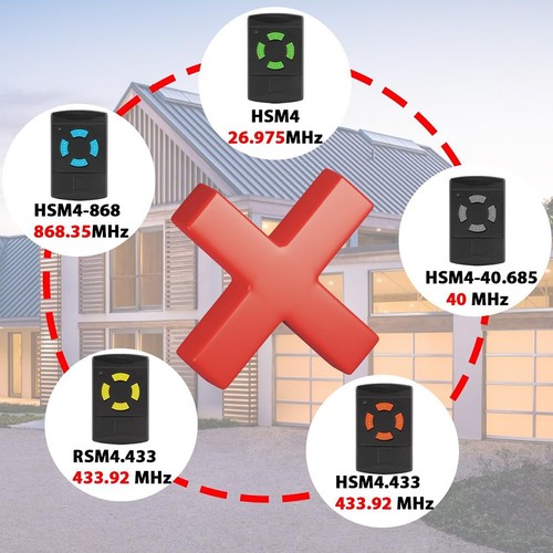 Garagentor Fernbedienung Festcode kopierbar 26,995 MHz HSM4 HS48414 - Bild 7 von 7