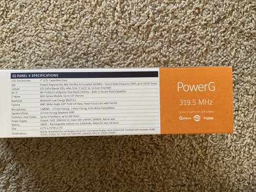 Qolsys QS9201-1208-840 IQ Panel 2 Plus, Verizon LTE, PowerG, S-Line 319.5 MHz - Bild 3 von 3