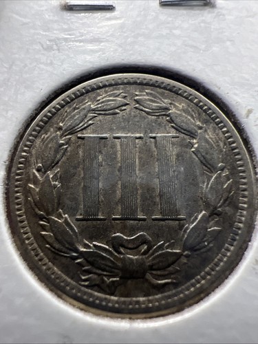 1881 Three Cent Nickel Looks Au - Picture 3 of 4